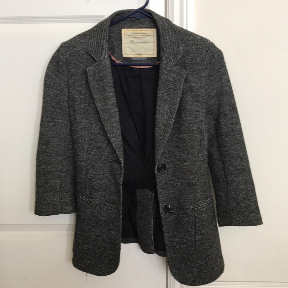 ANTHROPOLOGIE cartonnier tweed blazer jacket